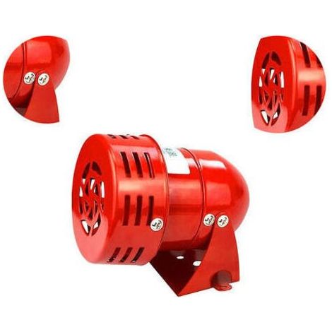 Sirène alarme 220V puissante sirène extérieure alarme 120dB rouge moteur fil Sirne métal corne industrie bateau alarme Ruikalucky (1/4)