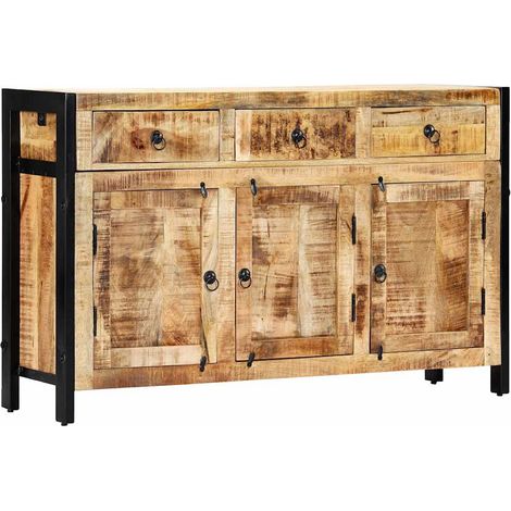 vidaXL Buffet 120x35x76 cm Bois de manguier massif (1/5)
