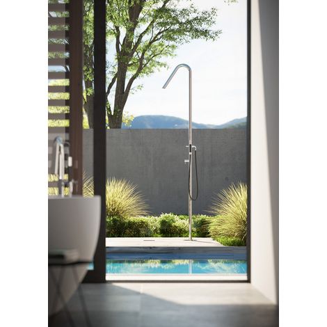 Fontealta Pooldusche TWIGGY CS40 ME gebürstet, Unterputzwasserversorgung (1/4)