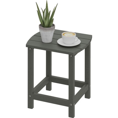 Table extérieure PEHD repas camping 48 x 37 x 46 cm grise