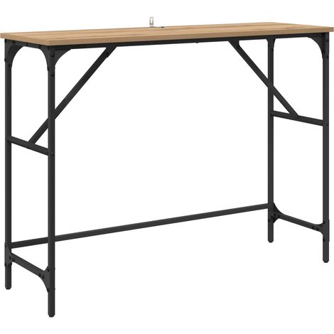 Maison Exclusive - Mesa Consola Roble artesanal 100 x 32 x 75 cm