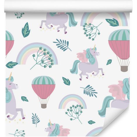 Papier peint Ballons et Arc-en-ciel pour Salon et Chambre 50x1000 cm (1/5)