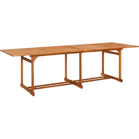 Mesa de comedor jardín 280x90x75 cm madera maciza de acacia