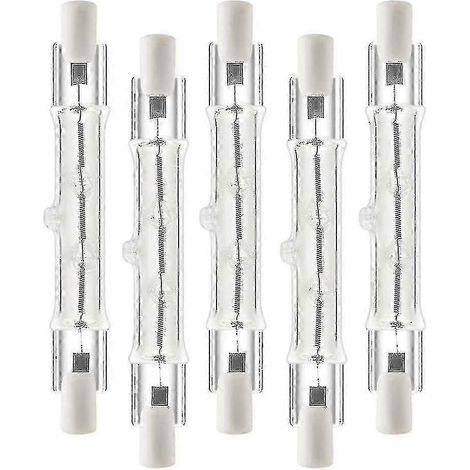 5 Pack R7s 118mm 300w 230v, ampoule linéaire halogène r7s, lampe halogène dimmable pour la construction wo -a (1/5)