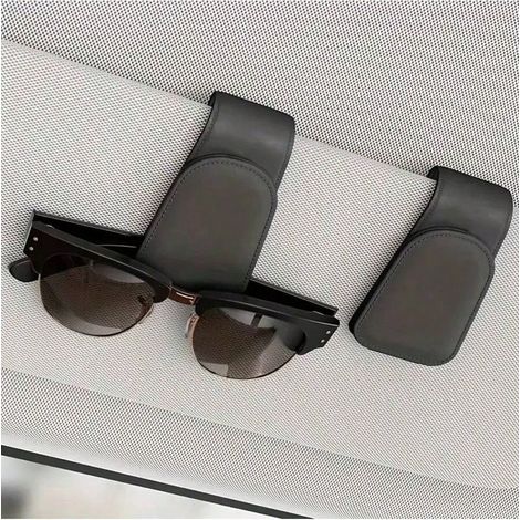 Clip pour lunettes de soleil universel pour pare-soleil de voiture : support magnétique pour lunettes de soleil, pochette rangement tendance pour voyage, bagages, 1 pièce, noir (1/5)
