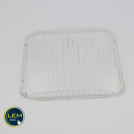 Lentille carrée cabochon en plastique pour phare (1/2)