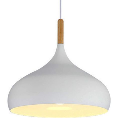 Lustre Industriel Vintage,Plafonnier Rétro en Métal,Lampe Pendante Antique pour Cuisine,Salon,Salle à Manger,Chambre (Sans Ampoule,Blanc) (1/5)