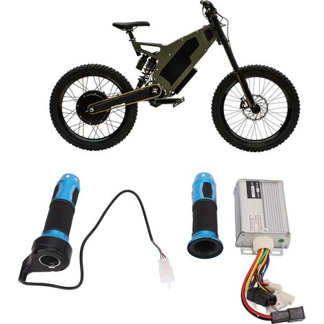 Contrôleur 48 V 1000 W à balais + accélérateur + cache-accélérateur, compatible avec vélos et scooters électriques. (1/5)