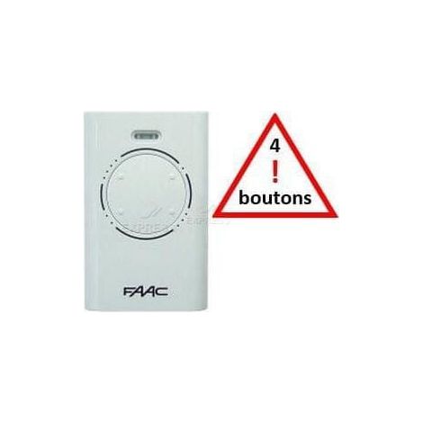 Telecomando FAAC XT4 868 SLH – 4 pulsanti – Frequenza 868,35 MHz – Batterie CR2032 incluse – Programmazione autoapprendente