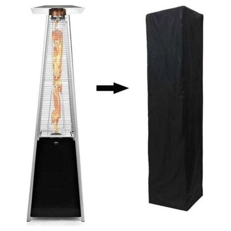 Housse pour Parasol Chauffant - Chauffage Terrasse Gaz Pyramide, Couverture De Chauffe-Patio De Terrasse Imperméables Couverture Anti-déchirure Anti-Neige Résistant Au Vent H87 x W21 x D24 inch (1/5)