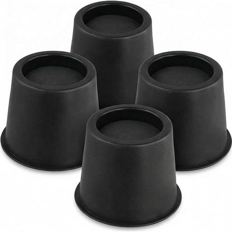 ® Lot de 4 rehausseurs de lit Ronds de 10 cm, rehausseurs de Meubles Ronds Robustes, jusqu'à 990 kg, pour lit, canapé, Chaise de Bureau, réfrigérateur