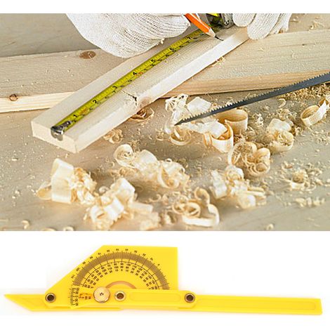 Kunststoff-Winkelmesser mit 180-Grad-Zeiger, Messwerkzeug für Holzbearbeitung und Tischlerei (1/5)