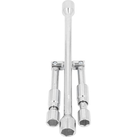 Jeffergarden Clé à roue pliable 14 pouces en croix à 4 voies pour pneus de voiture, camion et SUV (1/5)