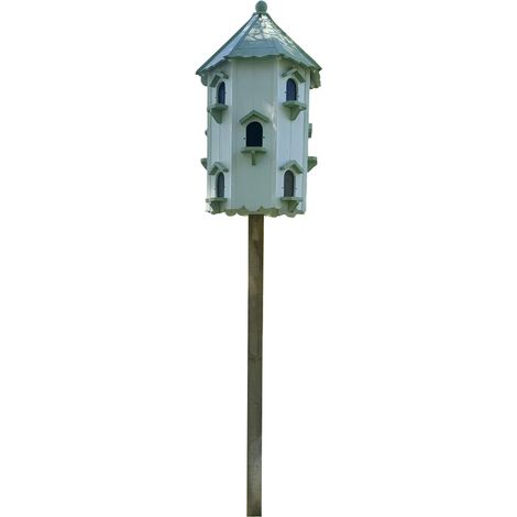Glemsford Large Dovecote, Traditional English Pole Mounted Birdhouse for Doves or Pigeons - L65 x W65 x H132 cm