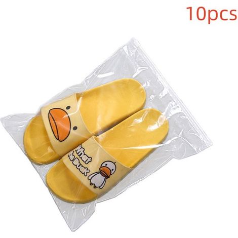 Lot de 10 sacs de rangement transparents en polyéthylène pour chaussures et vêtements, avec fermeture éclair, anti-poussière et résistants à l'humidité, 29 x 36 cm (1/5)
