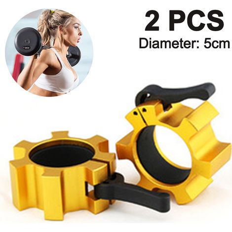 Collier De Sécurité Pour Barre - Alliage D'Aluminium - Diamètre 50 Mm - Pour Haltères Et Barres De Musculation - 1 Pièce (1/5)