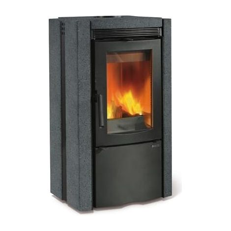 Nordica – Poêle à bois en pierre 7.5 kW – Volume de chauffe 215 m³ – Acceptant bûches 25 cm – Rendement 80 % – Système de combustion avancé (1/5)