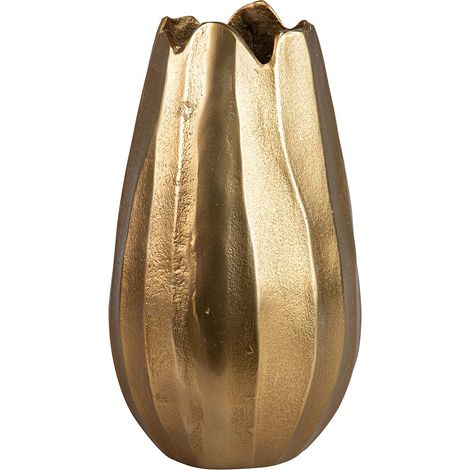 Vase en aluminium doré 16 x 16 x 29 cm