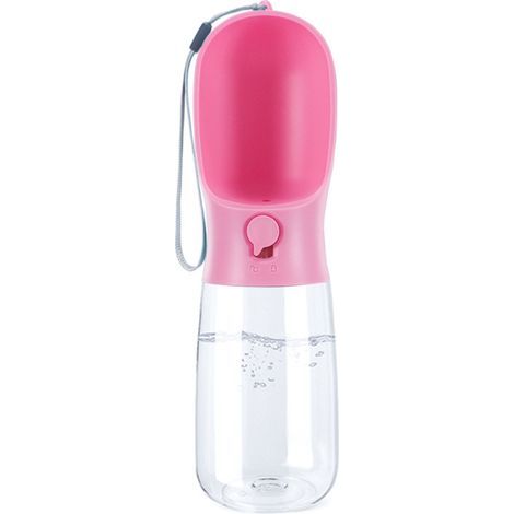 Bouteille d'eau pour chien, bouteille d'eau de voyage portable pour promener le chien, fontaine à boire extérieure multifonctionnelle pour chiens et chats (1/4)
