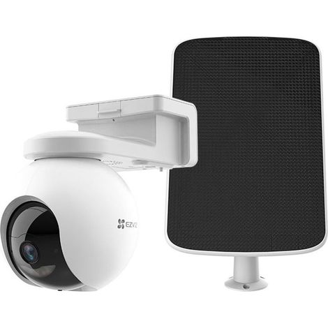 EZVIZ CS-HB8/SP – Kit de cámara motorizada PTZ 4K con panel solar, Wi-Fi, batería de larga duración, IA inteligente y visión nocturna en color