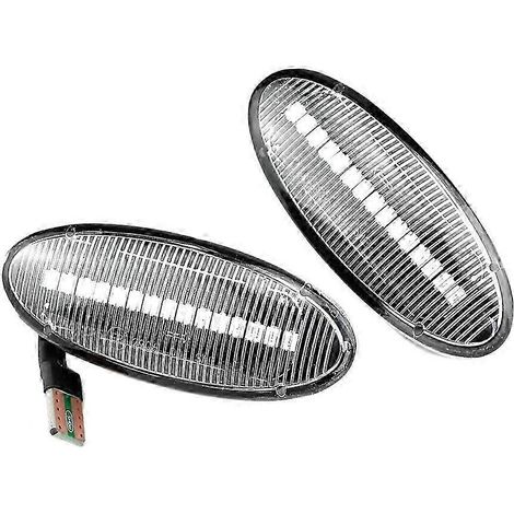 Clignotant latéral dynamique à LED pour voiture J10 T31 Cube Juke Leaf Micra Blanc (1/5)
