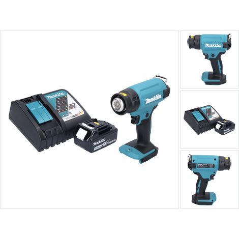 Pistola ad aria calda a batteria Makita DHG 180 RF1 550 °C 18V + 1x batteria 3,0 Ah + caricabatterie