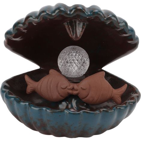 Incense Holder European Style Shell Fish Shape LED Light Relieve Stress Stimulate Inspiration Backflow Incense Holder (1/5)
