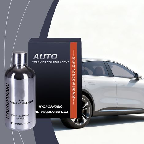 Automotive ceramic coating agent for daily use, enhancing car body gloss, rust prevention, and surface protection with nano-coating spray -- 100ML1, towel1, sponge1 (1/5)