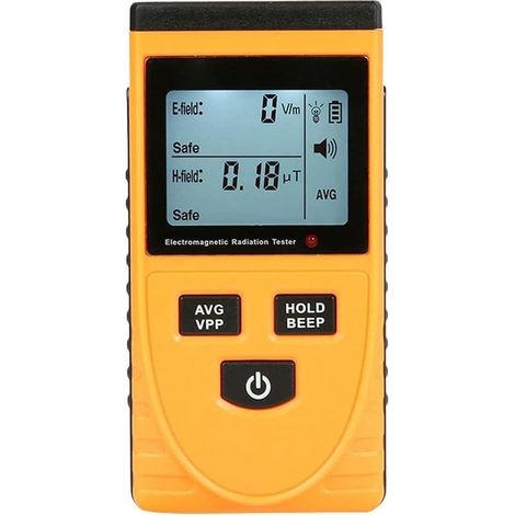 Compteur Geiger, radiomètre nucléaire, dosimètre portable avec écran LCD, détecteur (1/4)