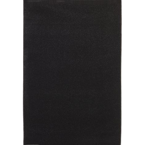 Tappeto moderno nero frisée per soggiorno Milano unit NER101