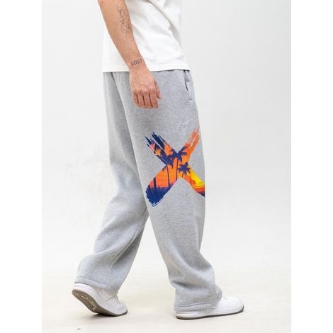 Pantalones deportivos anchos y holgados de pierna ancha para hombre Point X Vice, color gris, talla M (1/4)