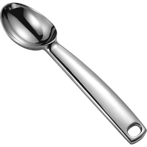 Cuillère à Glace Boule en Alliage de Zinc Argenté, Trou Suspendre (1/5)
