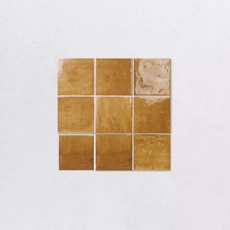 Faience Effet Zellige Jaune SOROLLA Ocher 13,2x13,2cm (1/3)