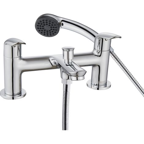 Bristan Aster Bath Shower Mixer Tap Pillar Mounted - Chrome (1/3)