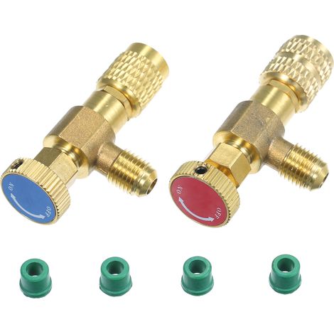 Soupape de charge de réfrigérant R12 R410, soupape de sécurité pour liquide de climatisation, vannes de contrôle de débit en cuivre et fluor (1/5)