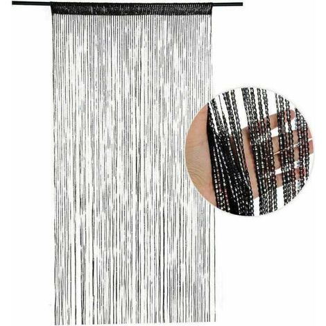 Rope Door Curtain, 200×100cm Fly Screen String Curtain Panel, Window Decorations, Room Divider, Sequins for Door, Wall, Window MUMU (1/4)