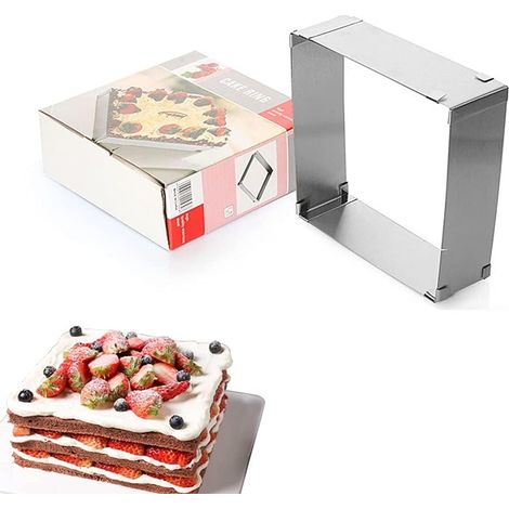 Moule à gâteau rond ajustable et étanche, 16-28 cm, en acier inoxydable alimentaire, pour la cuisson des gâteaux.