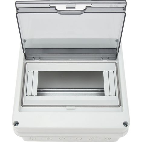 Boîte de distribution électrique 8 modules étanche IP65, coffret de protection encastrable et mural, résistant à l'eau et à la poussière, 8 voies, montage en surface, pour installation domestique et i (1/5)