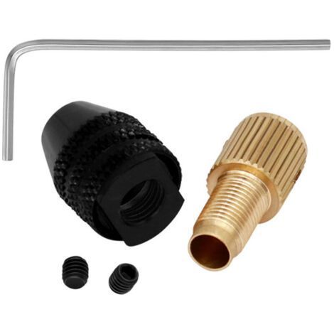Mini Self-tightening Chuck Drill Chuck Adapter, Mini Drill Chuck, Mini Electric Drill Accessories Collet with Allen Key