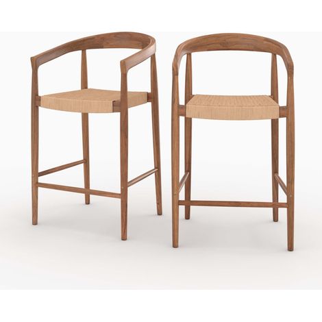 Set de 2 sillas para isla central 65 cm - Bali