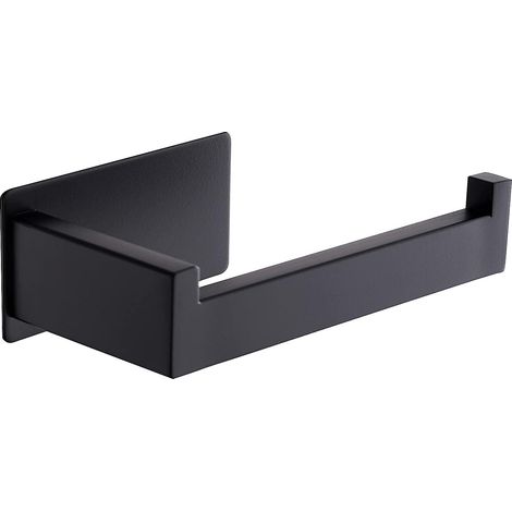 Porte Papier Toilette Auto-adhésif, Support Papier Toilette sans Percage Acier Noir Mat Inoxydable Porte Rouleau Toilette pour Salle de Bain (1/5)