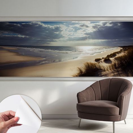 Papier peint autocollant avec imprimé pour intérieur moderne application facile a motif Rive rayonnante 250x104 cm (1/5)