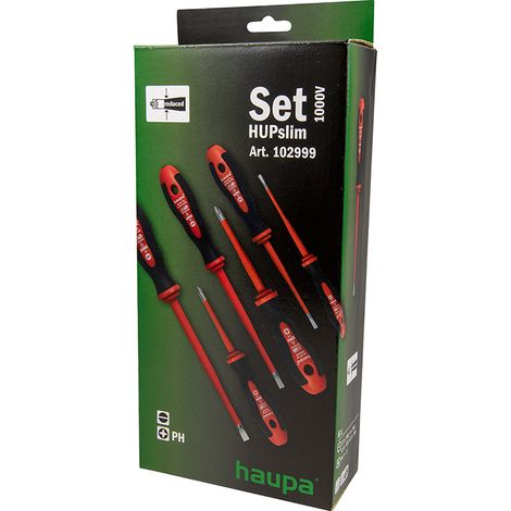 Haupa SLIM 1000V Kit de destornilladores aislados multicolor