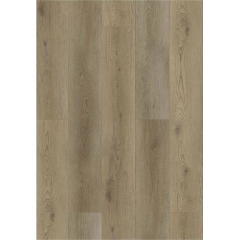 Suelo vinílico SPC Click Rivon, Roble Escandinavo Beige Terciopelo Mate, efecto madera, con Aislamiento Acústico Paquete de 8 lamas (2,225 m²) (1/5)