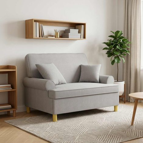 vidaXL Poltrona XL con Cuscini Grigio Nuvola Tessuto (1/5)