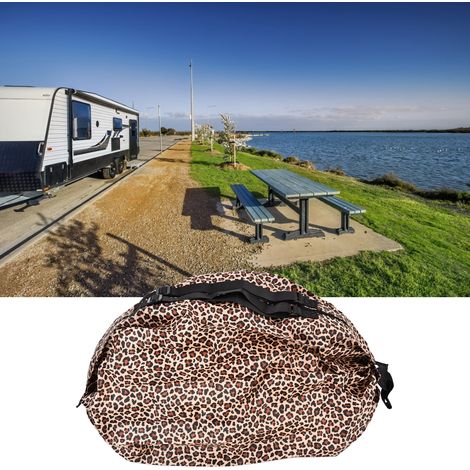Sac bandoulière de voyage japonais grande capacité en polyester accordéon imperméable, sac de courses pliable et portable (imprimé léopard) (1/5)