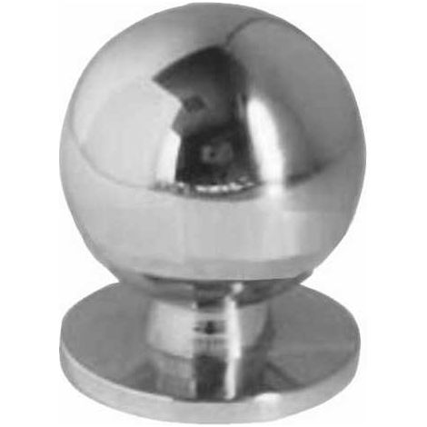Pomolo Esfera Arandela de Latón Cromado mm 20
