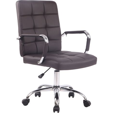 Chaise de bureau Deli Pro similicuir Marron
