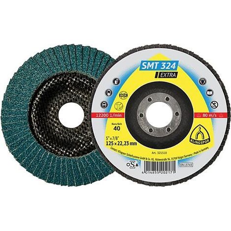 Disque de découpe à lamelles SMT 324, 125 x 22,23 mm grain 60 droit (1/4)