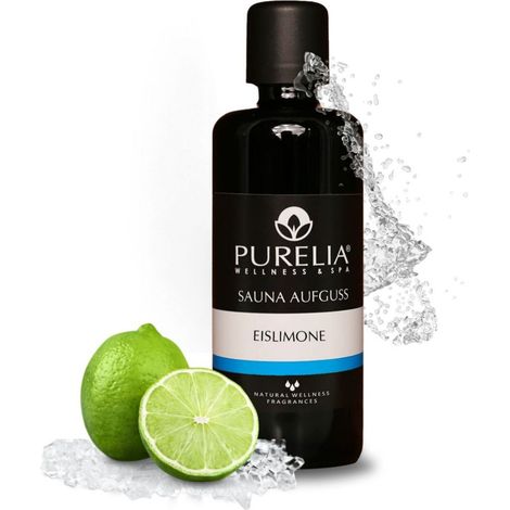 PURELIA Saunaaufguss Konzentrat Eislimone 100 ml natürlicher Sauna-aufguss - reine ätherische Öle